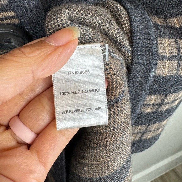 Pendleton Women's Merino Wool Button‑Front Longline Cardigan Sweater Size L Gray - Picture 3 of 5